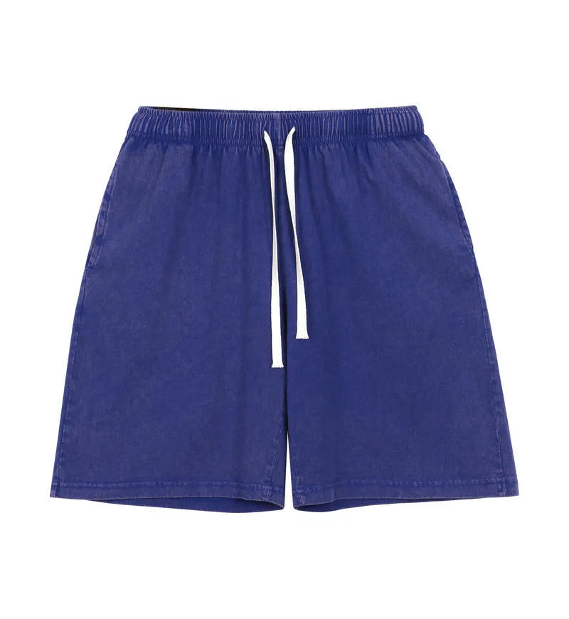 Men’s Acid-Wash Drawstring Shorts