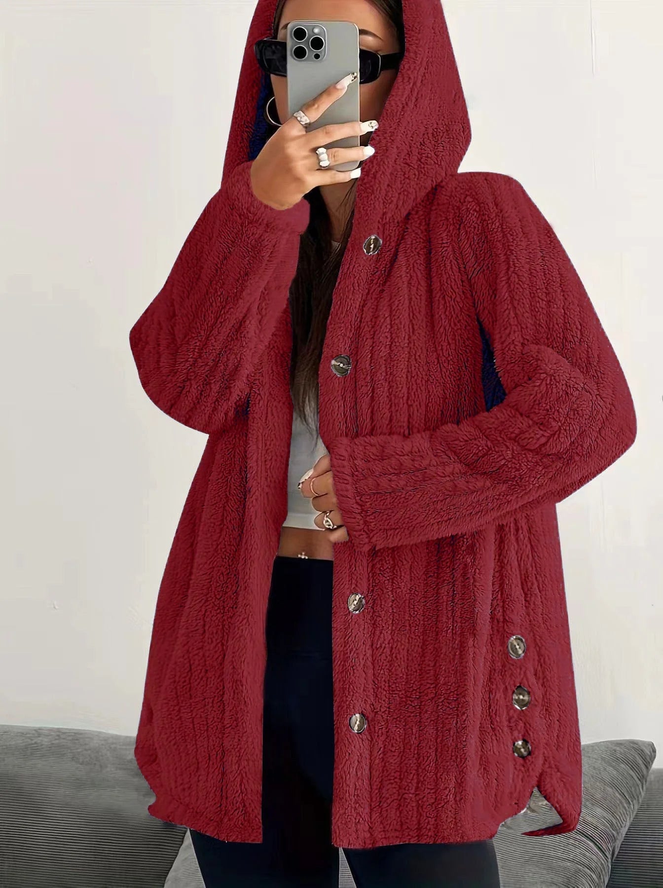Women's Long Sleeve Winter Hooded Jacket