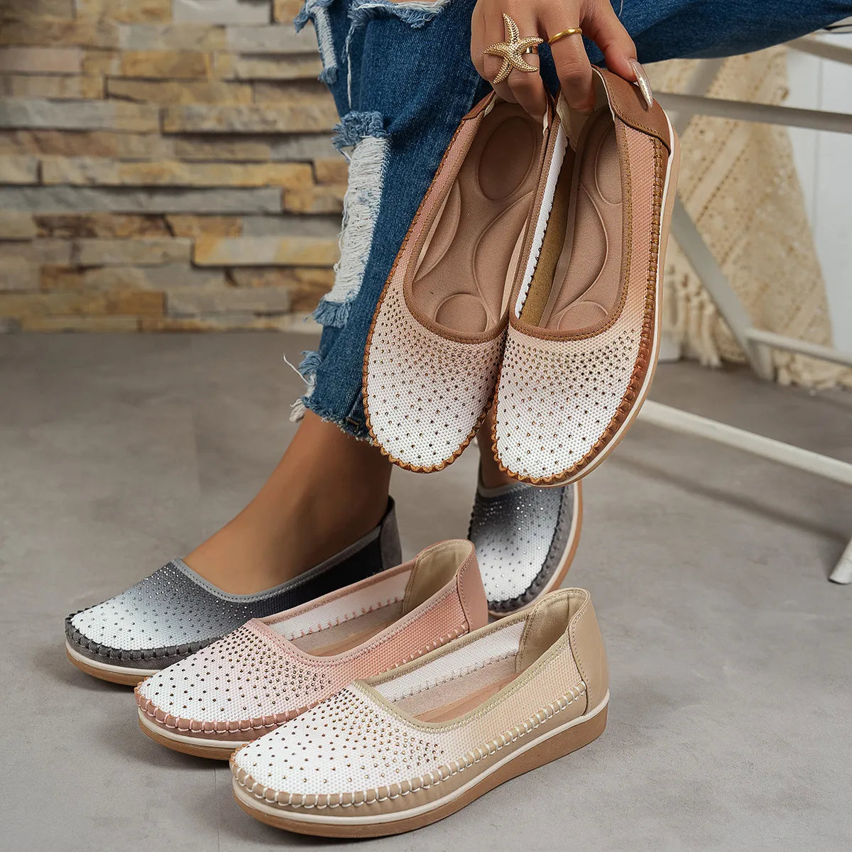 Women’s Breathable Cushioned Flat Loafers