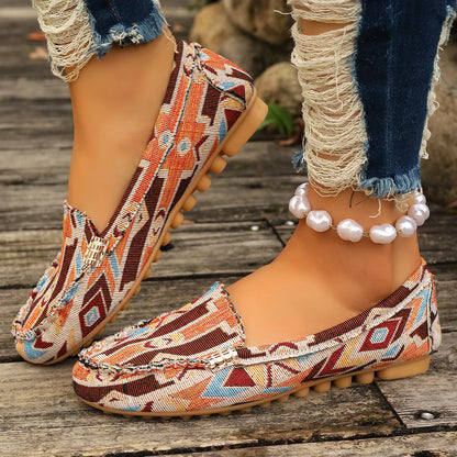 Women's Decorative Buckle Slip-On Loafers