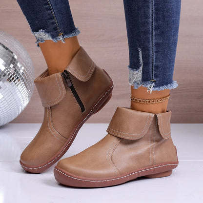 Women’s Comfort Leather-Look Walking Boots