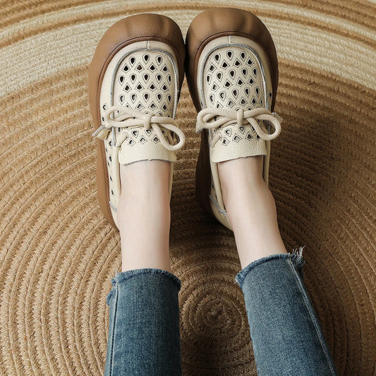 Women's Cutout Platform Slip On Loafers