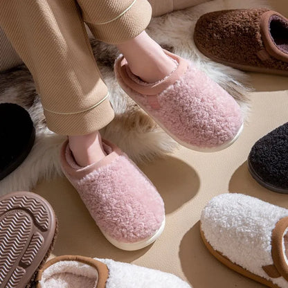 Cosy Sherpa Fleece Slip-On Slippers