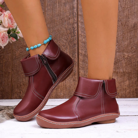 Women’s Comfort Leather-Look Walking Boots