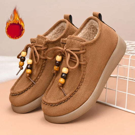 Women’s Cosy Fleece-Lined Slip-On Winter Shoes
