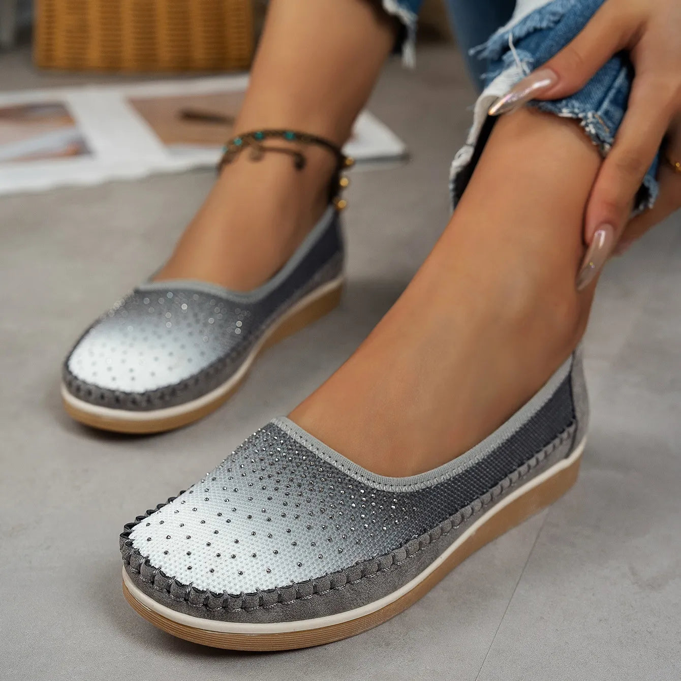 Women’s Breathable Cushioned Flat Loafers