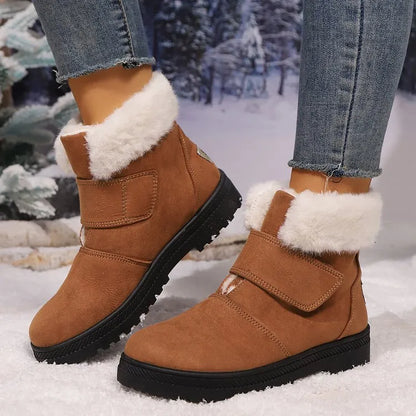 Women’s Winter Slip-On Low Heel Non-Slip Snow Boots