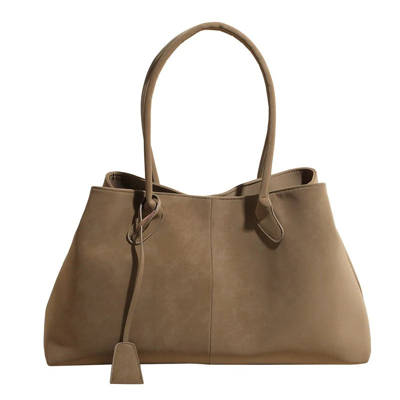 Women's Fashionable Shoulder Bag in Faux Suede