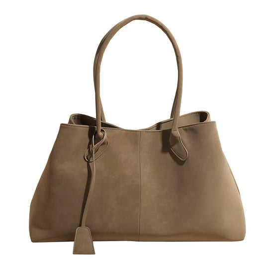 Women's Fashionable Shoulder Bag in Faux Suede