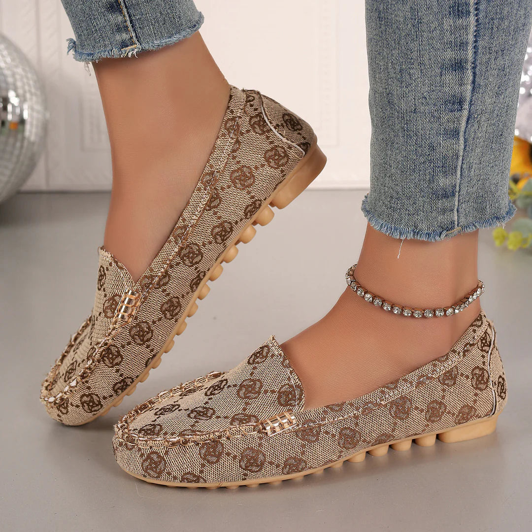 Women's Decorative Buckle Slip-On Loafers