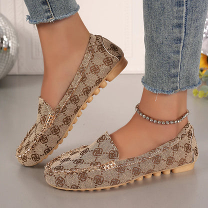 Women's Decorative Buckle Slip-On Loafers