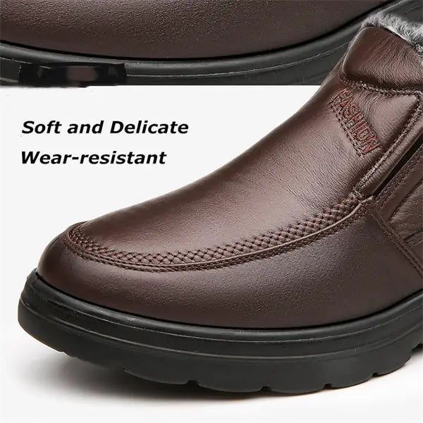 Men's Retro Winter Plush Lined Casual Shoes