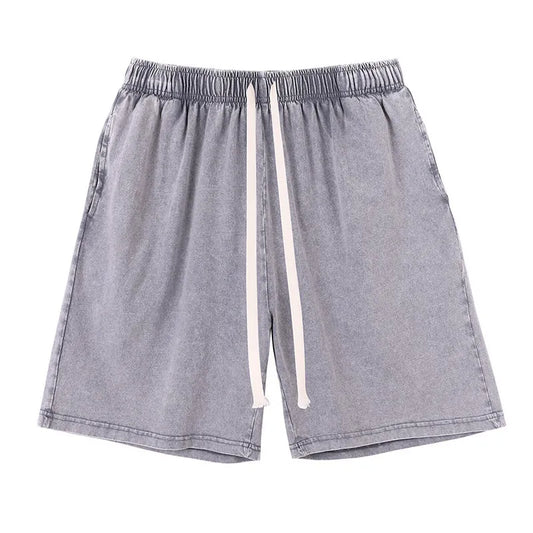 Men’s Acid-Wash Drawstring Shorts