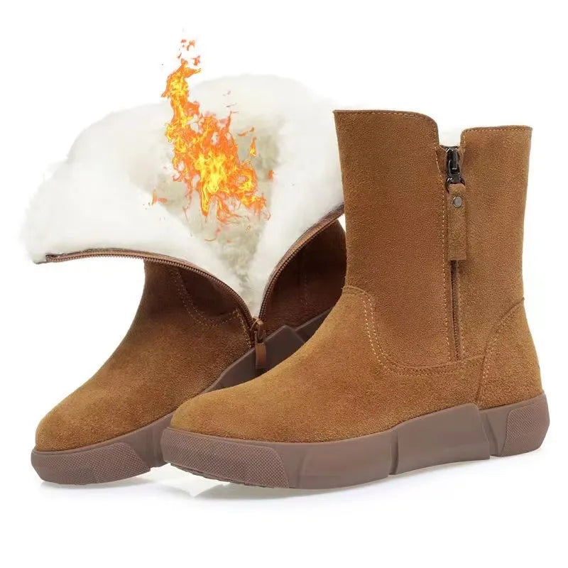 Women’s Waterproof Mid-Calf Snow Comfort Support Boots