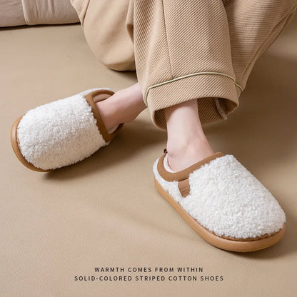 Cosy Sherpa Fleece Slip-On Slippers