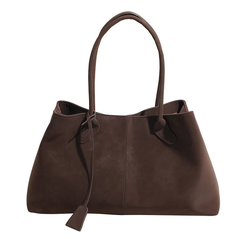 Women's Fashionable Shoulder Bag in Faux Suede