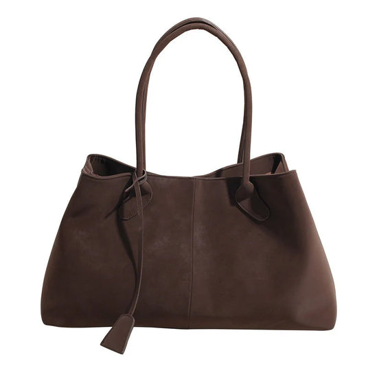 Women's Fashionable Shoulder Bag in Faux Suede