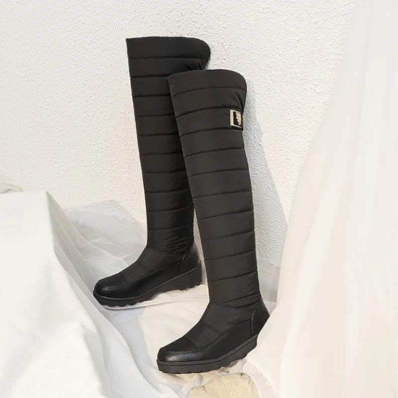 Women's Quilted Pull On Tall Boots