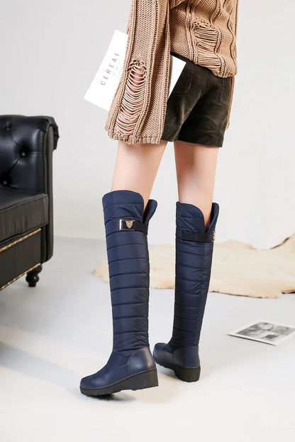 Women's Quilted Pull On Tall Boots