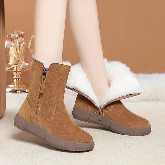 Women’s Waterproof Mid-Calf Snow Comfort Support Boots