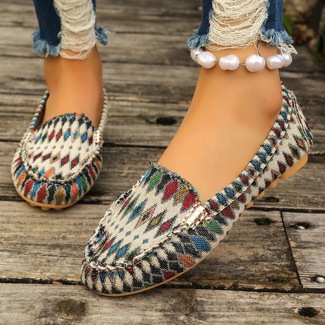 Women's Decorative Buckle Slip-On Loafers