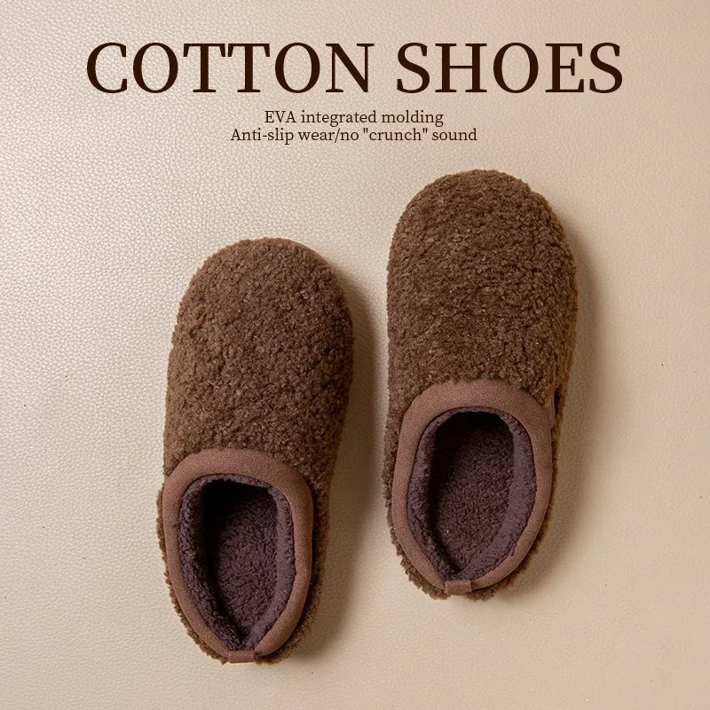 Cosy Sherpa Fleece Slip-On Slippers