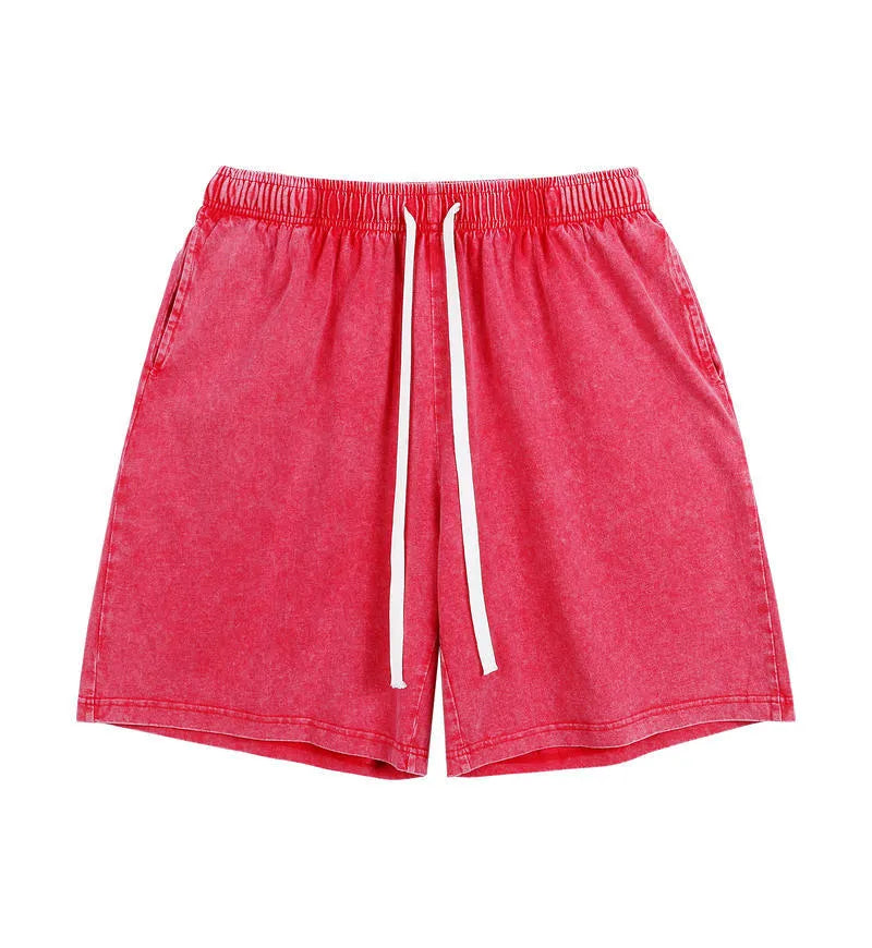Men’s Acid-Wash Drawstring Shorts
