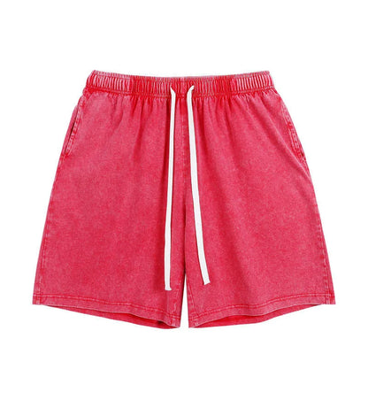 Men’s Acid-Wash Drawstring Shorts