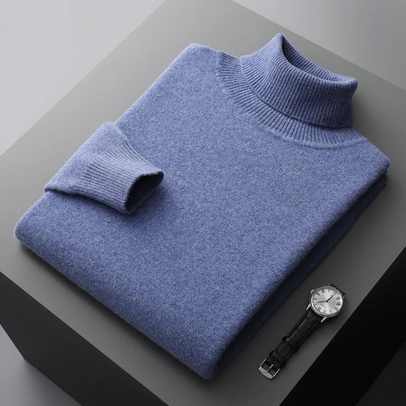 Men’s Pure Wool Classic Turtleneck Jumper