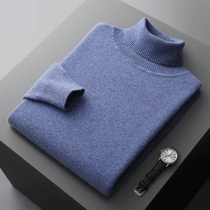 Men’s Pure Wool Classic Turtleneck Jumper