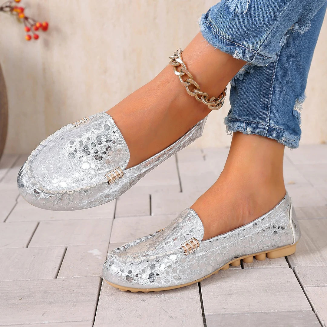 Women's Decorative Buckle Slip-On Loafers
