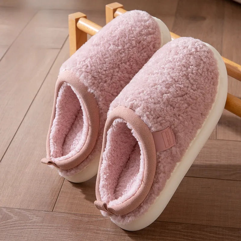 Cosy Sherpa Fleece Slip-On Slippers
