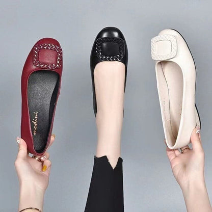 Women's Soft Leather-Look Slip-On Loafers