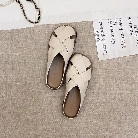 Women's Woven Closed-Toe Mule Sandals