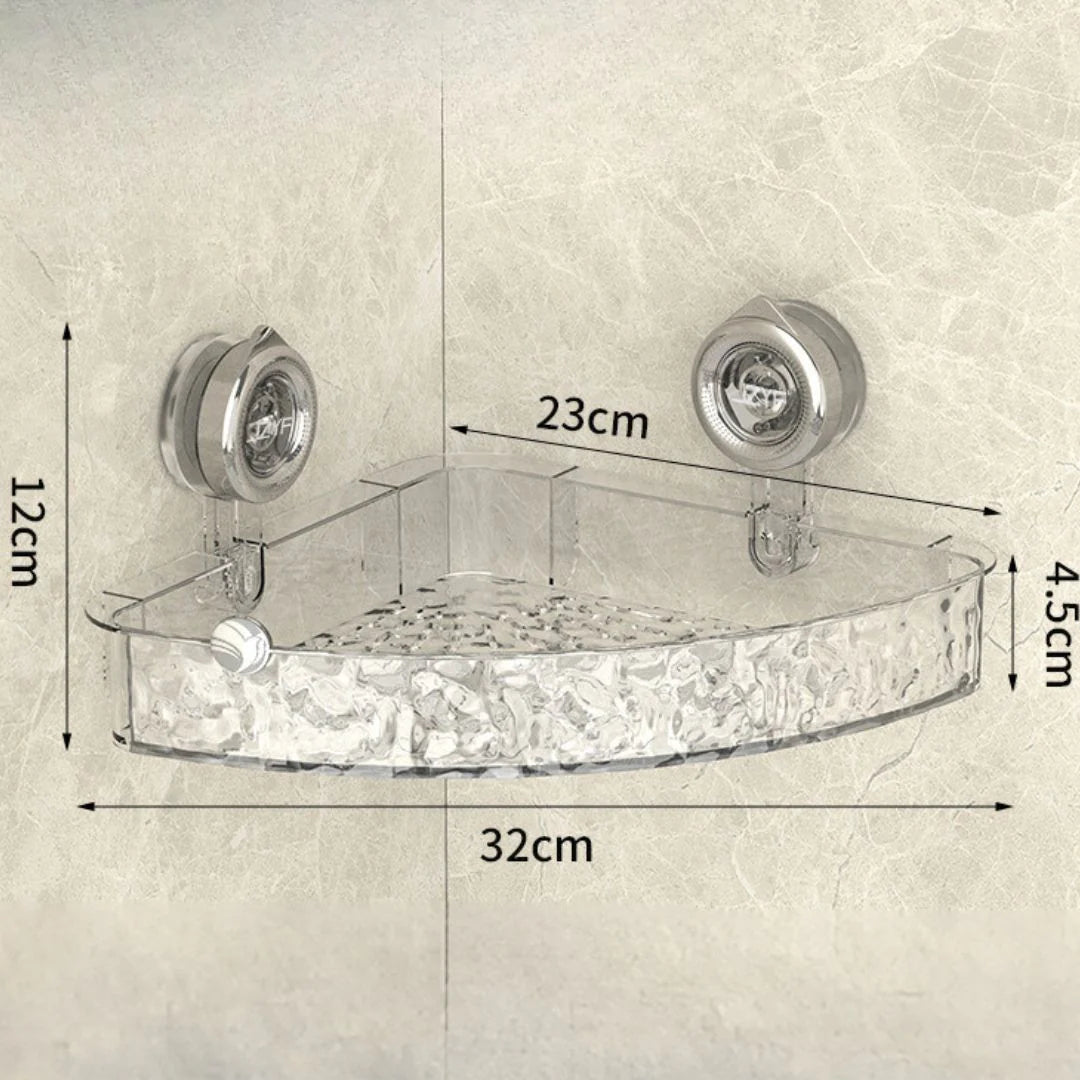 Corner Suction Bathroom Storage Shelf