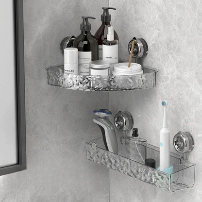 Corner Suction Bathroom Storage Shelf
