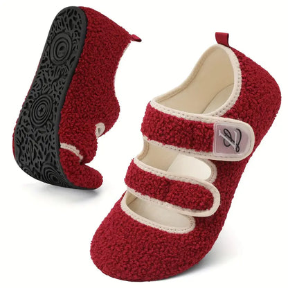 Women's Wide Rubber Sole Slippers, Soft-Lightweight House Shoes