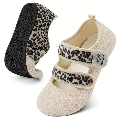 Women's Wide Rubber Sole Slippers, Soft-Lightweight House Shoes
