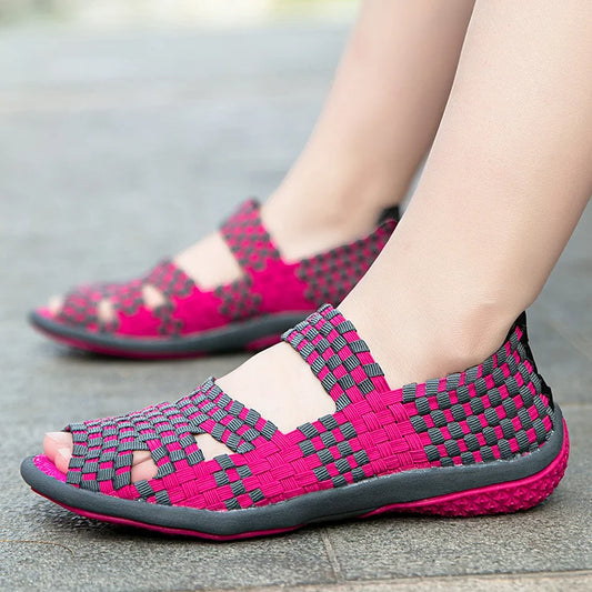 New Handmade Elastic Woven Shoes