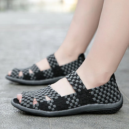 New Handmade Elastic Woven Shoes