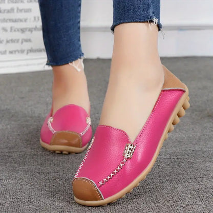 Solid Color Flat Loafers