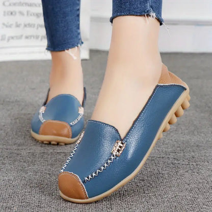 Solid Color Flat Loafers