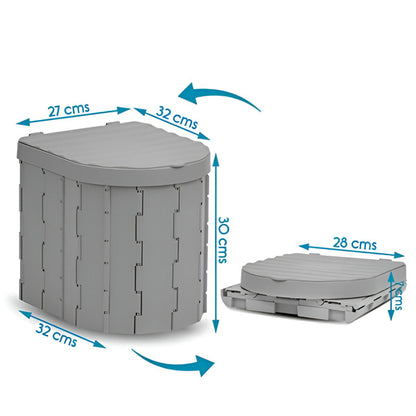 Foldable Portable Travel Toilet with Odour Neutraliser Kit
