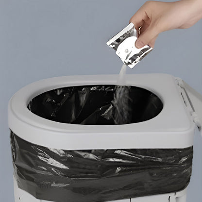 Foldable Portable Travel Toilet with Odour Neutraliser Kit
