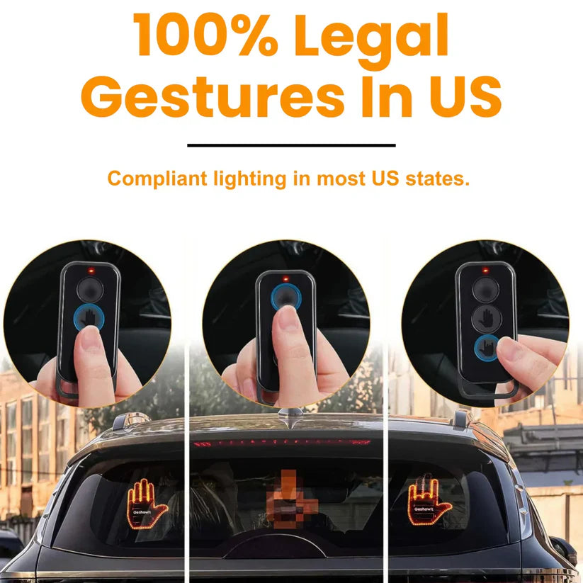 LED Gesture Display Car Window Sign