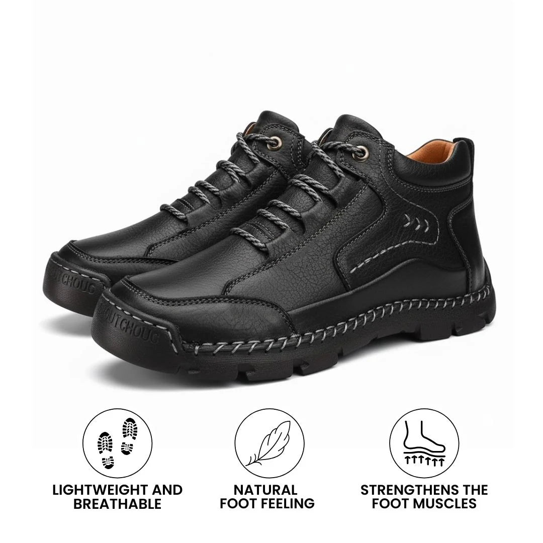 Men’s Insulated Winter Leather-Look Boots