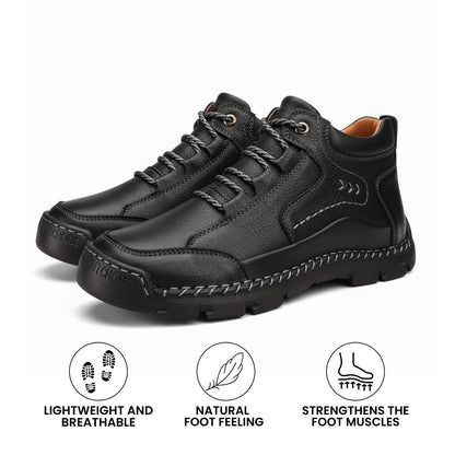 Men’s Insulated Winter Leather-Look Boots