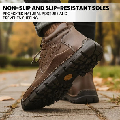 Men’s Insulated Winter Leather-Look Boots
