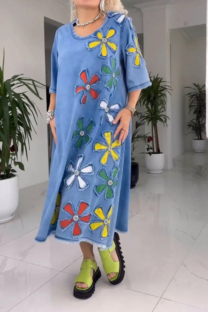 Women's dress with floral pattern