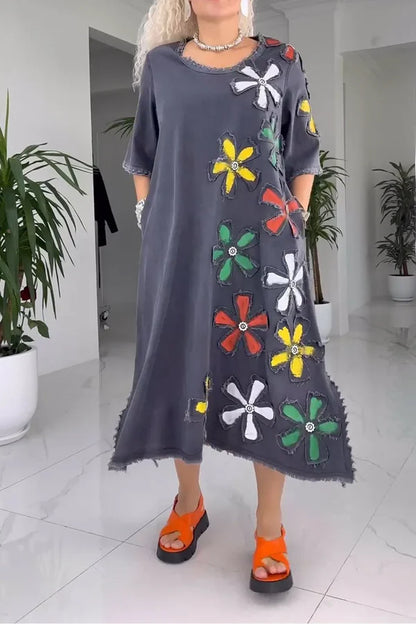 Women's dress with floral pattern